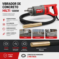 Vibrador de Concreto Industrial HILTI 1200W