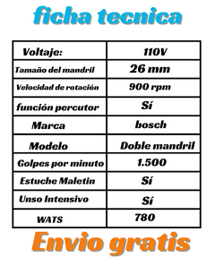 Taladro Demoledor Rotomartillo Doble Madril (bosch)